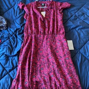 Bobeau flutter sleeve dress